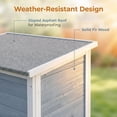 thumbnail image 6 of Lofka Outdoor Storage Cabinet, 63in Wooden Garden Tools Shed with 2 Lockable Doors, Waterproof Roof for Yard Garge Patio Deck Porch, Gray, 6 of 13