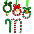 thumbnail image 2 of 1570 PCS Christmas Beaded Ornament Kit Party Craft Wreath Candy Cane for Christmas Hanging, 2 of 5