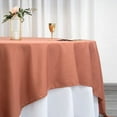 thumbnail image 4 of BalsaCircle 90" x 90" Square Polyester Tablecloth Terracotta, 4 of 8