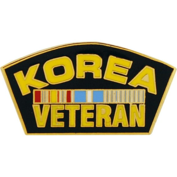 Eagle Emblems P15907 Pin - Korea, Veteran with Ribbon - 1.25 in.