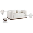 thumbnail image 7 of Meridian Furniture Mallina Cream Vegan Leather Loveseat, 7 of 7