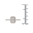thumbnail image 4 of 3/4 Carat T.W. Diamond Cluster Emerald-Shape Halo 10kt Rose Gold Engagement Ring, 4 of 5