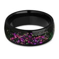 thumbnail image 2 of Purple Wedding Ring,Black Tungsten Ring,8mm Wedding Ring,Anniversary Ring,Abalone Wedding Ring, 2 of 4