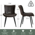 thumbnail image 6 of YOUNIKE Upholstered Dining Chairs Set of 4 PU Leather Wingback Modern Kitchen Dining Room Chair, Brown, 6 of 6