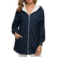 thumbnail image 3 of Womens Zipper Fleece Jackets Ladies Casual Hooded Coat Plus Size Mid-Length Long Sleeve Winter Warm Casual Fluffy Jackets Outwear, 3 of 5
