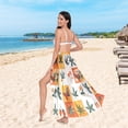 thumbnail image 6 of FORMRS Womens Beach Sarong Semi-Sheer Bikini Wrap Skirt Swimsuit Cover-ups, Cartoon Plants, 6 of 7