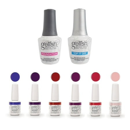 Gel Bases - Gelish Base & Top It Off Gel + Fearless & Fun Kung Fu Flair 9 mL Nail Polish Set