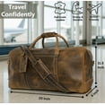 thumbnail image 3 of Leather Duffel Bag for Men Vintage Travel Gym Sports Overnight Weekend Duffle Bag Carry on Luggage by Rustic Town, 3 of 9