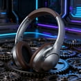thumbnail image 4 of Bluetooth 5.3 Headphones Over-Ear, High Res Audio Foldable Lightweight Wireless Headphones, Comfortable Protein Ear Pads, 15H Playtime for Home Office Mobile PC and more, 4 of 6