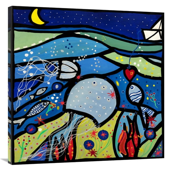 Global Gallery's 'La medusa innamorata' by Wallas Stretched Canvas Wall Art