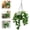White-1pc, variant on 2pcs Artificial Hanging Flowers Basket, Outdoor Hanging Baskets with Artificial Flowers, Faux Spring Plants Hanging Fake Flowers for Home Porch Patio Garden Balcony Yard Look Real (Pink-1pc)