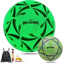 Soccer Ball, Glow in The Dark Soccer Ball Size 3 / 4 / 5, MILA CHIC Glowing Luminious Soccer Balls Gifts for Boys, Girls, Men, Women Indoor-Outdoor Soccer Training (with Pump)