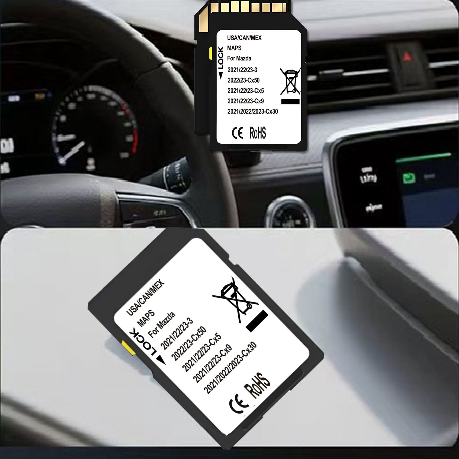Latest Navigation SD Card,Compatible with:Cx5(2021-2023), Cx9(2021-2023), Cx50(2022-2023),Cx30(2021-2023), 3(2021-2023)