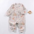 thumbnail image 2 of 12-18 Months Infant Print Rompers,Cute Cartoon Long Sleeve Baby Jumpsuit,Soft Warm Fall Winter Unisex Onesie for Newborn Infant Boys Girls 12 18 24 Months 2T 3T,Orange, 2 of 7