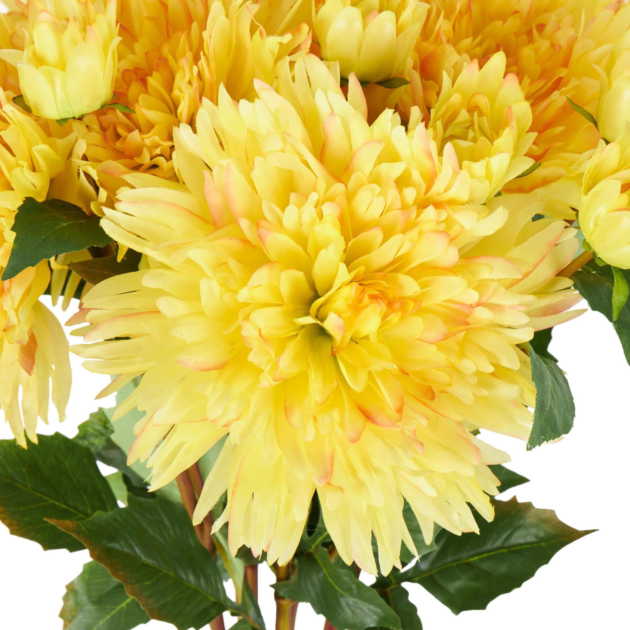 32" Plastic Floral Tall Dahlia Artificial Flower Stem, by DecMode (8 Count)