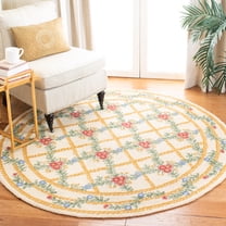 Safavieh Chelsea Thane Bordered Area Rug, Ivory, 3' x 3' Round
