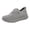 Gray, variant on Men's Breathable Fly Knit Walking Sneakers Quick Lace Lightweight Cushioned Non Slip Orthopedic Casual Shoes Black 44