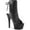 Black Faux Leather/Black Matte, variant on Women's Pleaser Aspire 1018 Ankle Boot
