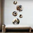 thumbnail image 3 of DESIGN ART Designart "Black And Gold Wave " Modern Geometric Metal Wall Art Decor Set Of 5, 3 of 5