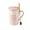 Pink, variant on Floral Ceramic Coffee Mug with Lid & Spoon - Mother's Day Gift for Mom, Pink/Gray Insulated Tea Cup, Keepsake for Home & Office Use