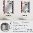 thumbnail image 4 of Designart "Embrace Of Royal Stripes" Abstract Wall Mirror, Printed Gold Wall Mirror, Modern Bathroom Wall Mirror, Decorative Abstract Mirror - 30x40 Inch, 4 of 5