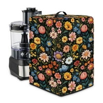 ZIATUBLES Wildflower Print Juicer Machine Cover Foldable Canvas Fabric Dust Proof Stain Resistant Appliance Cover for Home Kitchen Counter Decor Accessories Easy to Clean, 8 "W x 8 "D x 17 "H
