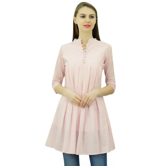 Phagun Flare Kurti Ethnic Cotton Tunic Summer Ladies Kurta Designer Blouse