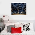thumbnail image 3 of General 20x16in Canvas Wall Art Picture Blue and White 3D Landscape Painting with Gold Foil 20x16in, 3 of 3