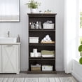 thumbnail image 5 of Avger 4-Tier Glass Display Storage Cabinet with Flip Up Doors, 5 of 15