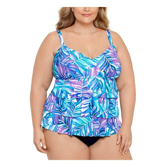 Swim Solutions Womens Plus Beachwear Summer One-Piece Swimsuit
