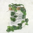 thumbnail image 4 of Artificial Leaves Wall Hanging Decor Monstera Leaf Vine Rattan Indoor Plant, 4 of 8