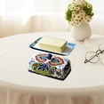 thumbnail image 1 of Mantequera Portamantequera Rectangular Caja de Almacenamiento de Contenedor de Queso Contenedor de para Restaurante Hogar Fijación verde 250 g, 1 of 8