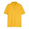thumbnail image 3 of Polo T Shirts for Men with Pockets Vintage Striped Print Golf Polo Shirts Slim Fit Summer Casual Casual Golf Shirts,Yellow,S, 3 of 6