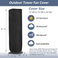 thumbnail image 2 of Cubierta para ventilador de torre al aire libre,Cubierta resistente al agua 600D a prueba de polvo para ventiladores de torre eléctricos portátiles,Cubierta para ventilador de patio para ventilador de, 2 of 5