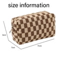 thumbnail image 2 of Checkered Cosmetic Bags Cute Zipper Travel Toiletry Storage Pouch, 2 of 5