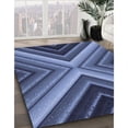 thumbnail image 3 of Ahgly Company Machine Washable Indoor Round Transitional Blue Area Rugs, 4' Round, 3 of 7