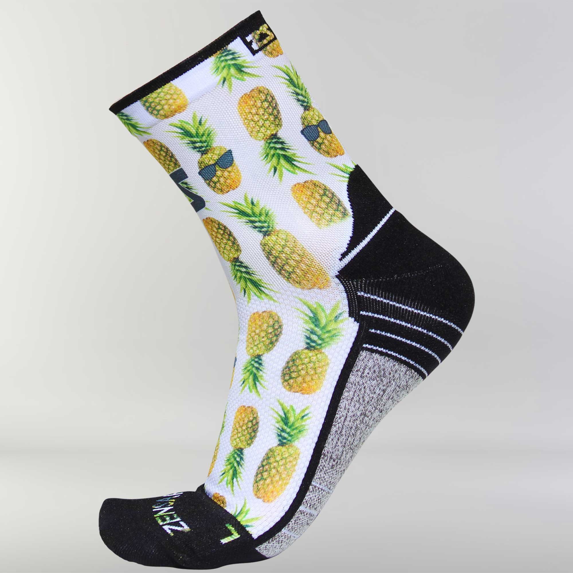 Funny Pineapple Pattern Crazy Socks Funny Pineapple Pattern 3D Crew Socks For Running Athletic Sports