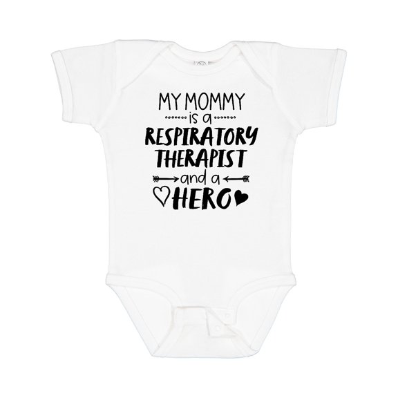 Inktastic My Mommy is a Respiratory Therapist and a Hero Boys or Girls Baby Bodysuit