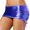 Blue-1, variant on QHFBli Womens Metallic Mini Skirt Shiny Bodycon Ruched Micro Short Skirt Wet Look Dance Clubwear Night