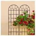 thumbnail image 3 of 4 Pack Metal Garden Trellis 86.7" x 19.7" Rustproof Trellis for Climbing Plants Outdoor Flower Support Black, 3 of 5