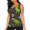 thumbnail image 2 of Picia Dinosaur Skeleton Pattern Women's Workout Tank Top,Breathable Activewear,Slim Fit Athletic Top,Versatile Workout Moisture-wicking top-Large, 2 of 9