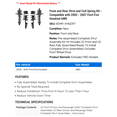 thumbnail image 2 of Front and Rear Strut and Coil Spring Kit - Compatible with 2005 - 2007 Ford Five Hundred AWD 2006, 2 of 2