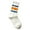 Orange, variant on Japanese Style Sporty Retro Striped Mid Calf Socks for Women and Men Casual Athletic Crew Socks with Thick Lined Design for Everyday Wear
