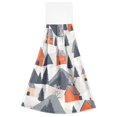 thumbnail image 7 of Yayeee Kitchen Hanging Hand Towels Set of 2 with Loop Bathroom Absorbent Tie Towel, Blue Snow Houses, 7 of 7