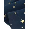 thumbnail image 5 of DARING DIVA Smocked Waist Gilding Metallic Stars Chiffon Dress S Dark Blue, 5 of 6