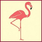 Flamingo 1 Stencil - Tropical Florida Forest Mountain Woodland Wildlife African Wild Animal DIY Template Reusable Laser Cut Mylar Template for Painting Home Decor DIY Crafts - The Artful Stencil