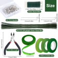 thumbnail image 2 of Floral Tape and Wire for Bouquets, Floral Stem Wire Cutter and Corsage Pins, Flower Arrangement Kit, Wreath Making Supplies and Tools for Wedding Parties Decors DIY Craft Gifts, 2 of 9