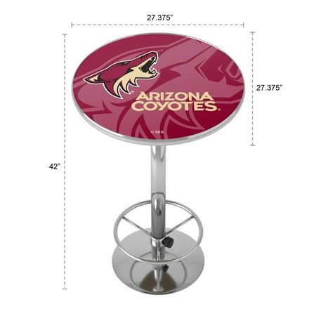 Arizona Coyotes NHL Watermark Chrome Pub Table - Red, Sand, Black