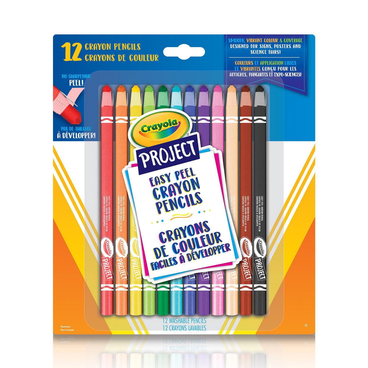 12 crayons de couleur facile à développer Crayola Project