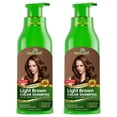 thumbnail image 2 of (2 pack) Herbishh Light Brown Hair Color Shampoo for Gray Hair, Permanent Color for Men & Women, 3-in-1 Color+Shampoo+Conditioner, 500ml – Buy 1 Get 1 Free, 2 of 8